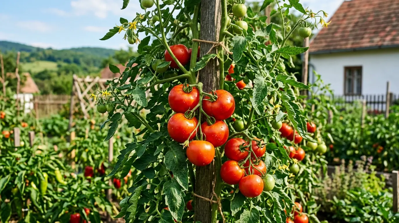 A paradicsom nyári gondozása: öntözés, kacsozás, betegségmegelőzés